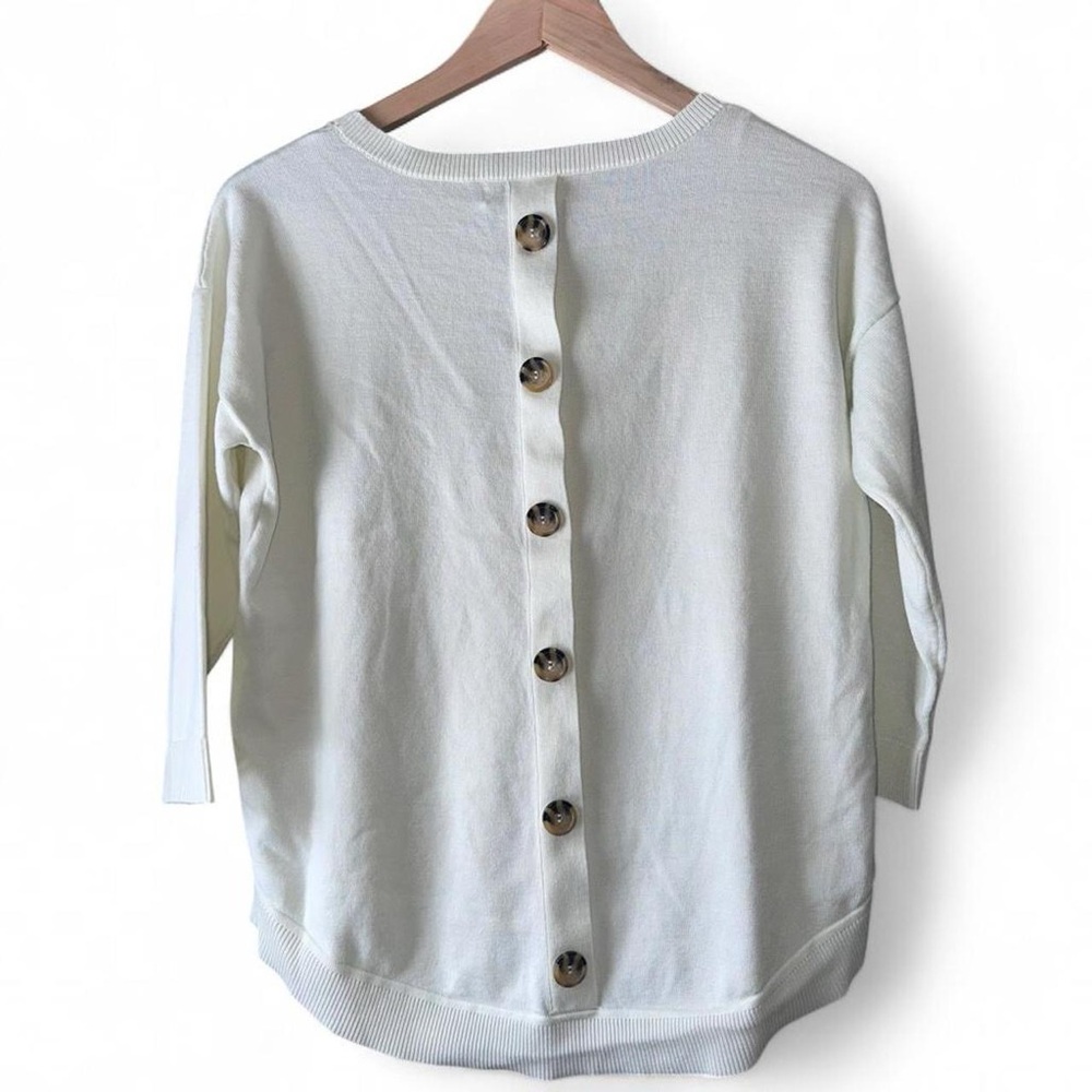 Melissa Paige White Knit Top